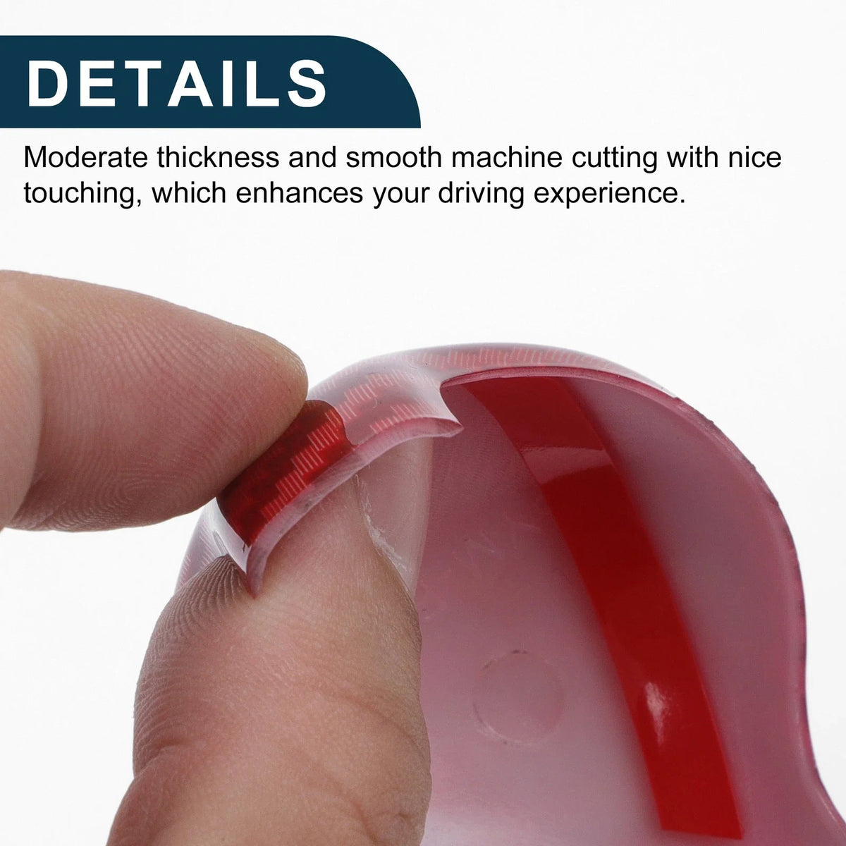 Set of 1 Gear Shift Knob Decorator Cover for Ford Mustang (2015–2023) Carbon Fiber Red
