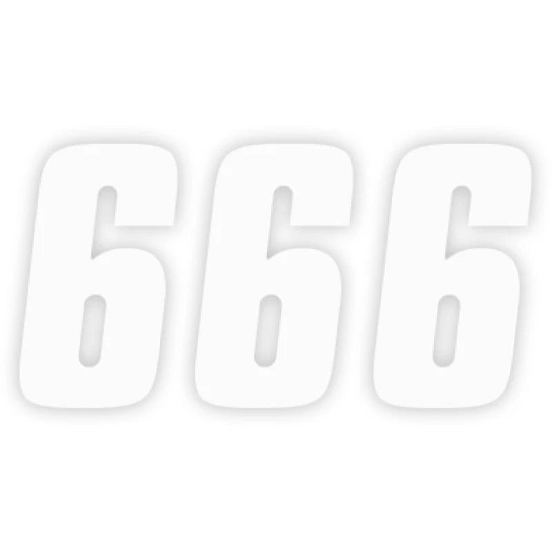 Number Stickers for Factory Effex (White) - 08-90056