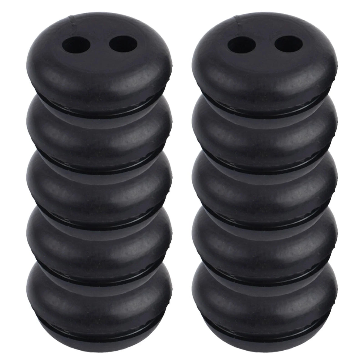 5pcs 2-Hole Rubber Fuel Gas Tank Line Grommet for Lawn Mower (Home Use)