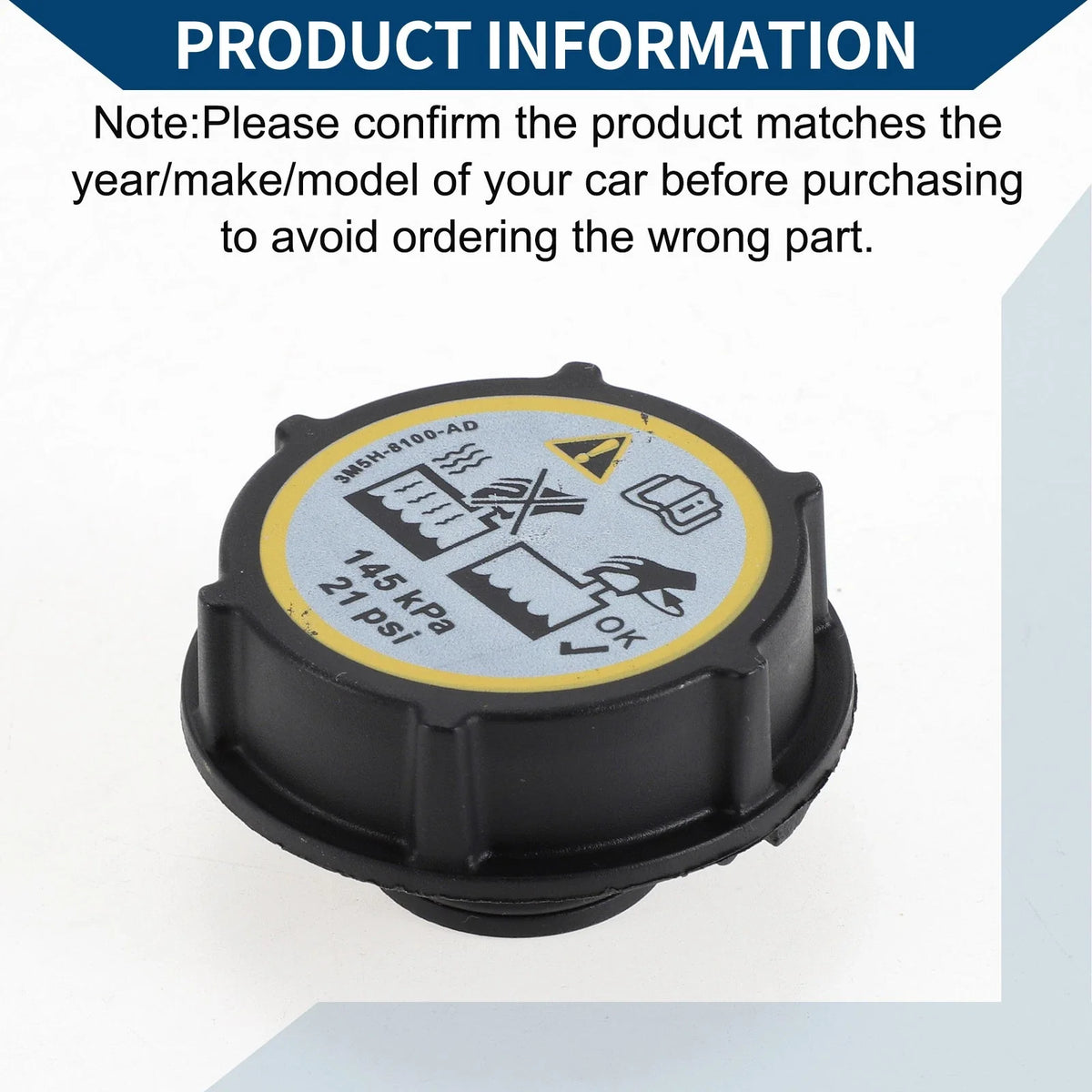 Coolant Cap for Ford Mustang GT F150 V6 V8 Escape Ranger Focus 