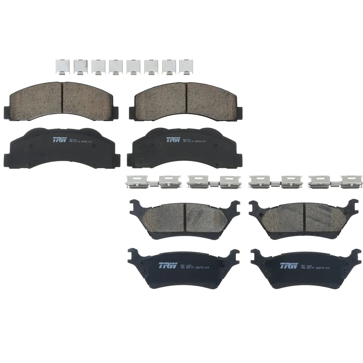 Set of 4 TRW Pro Ceramic Brake Pads for Ford F-150 V6 V8 (2012–2017)