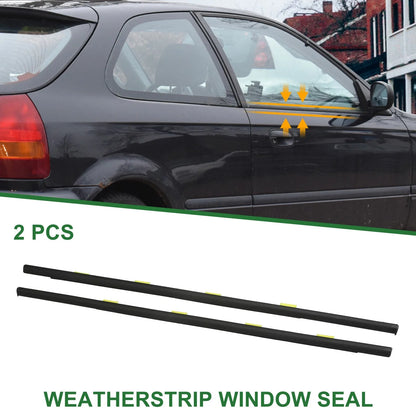 2pcs Rear Weatherstrip Window Seal No. 72950S04003 for Honda Civic 