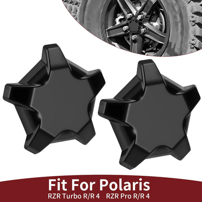 Matte Flash Black Rim Cap 5 Lug for Polaris RZR Turbo Pro R 4 (2022–2024)