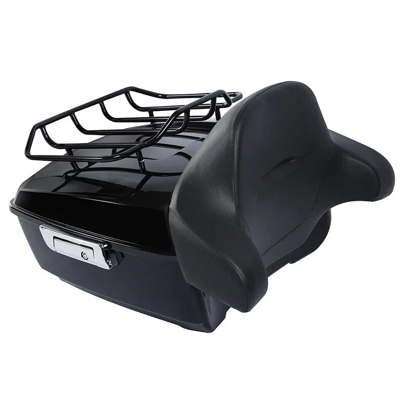 Black King Trunk Backrest Mount Rack for Harley Electra Glide (2014–2026)