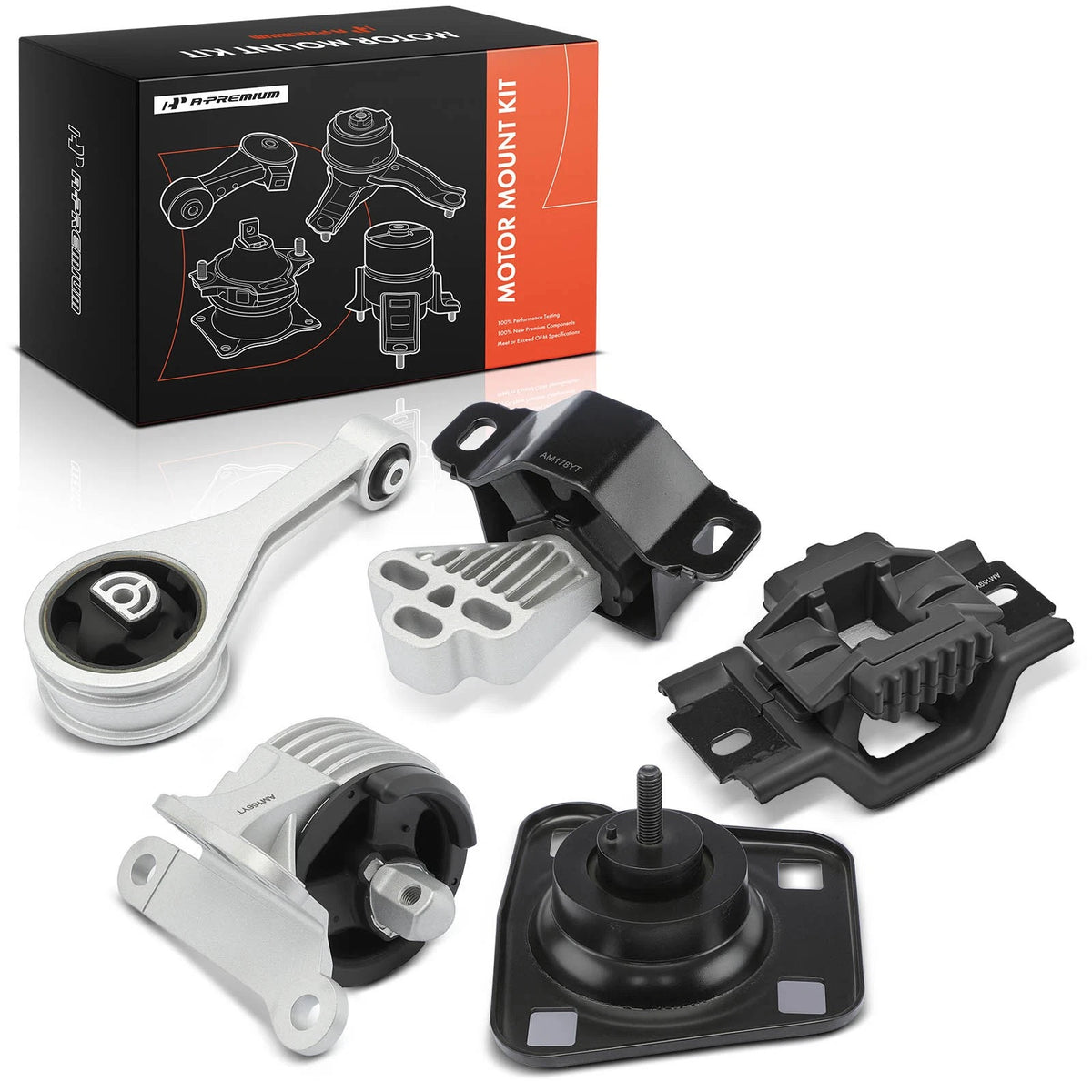 Set of 5 Engine Motor & Torque Strut & Transmission Mounts for Ford Courier (1996–2002)