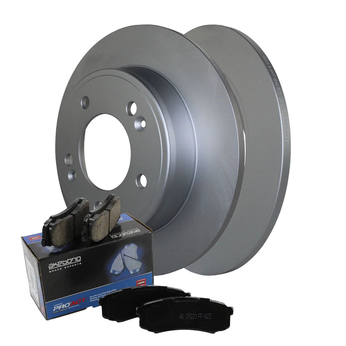 Rear Brake Kit 262mm Disc & Akebono Ceramic Pads for Elantra GT Veloster Soul (2013–2019)