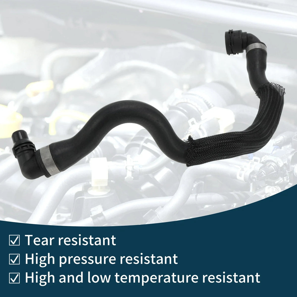 Radiator Hose Heater Hose for BMW X5 (2013) No. 17127805599 Black