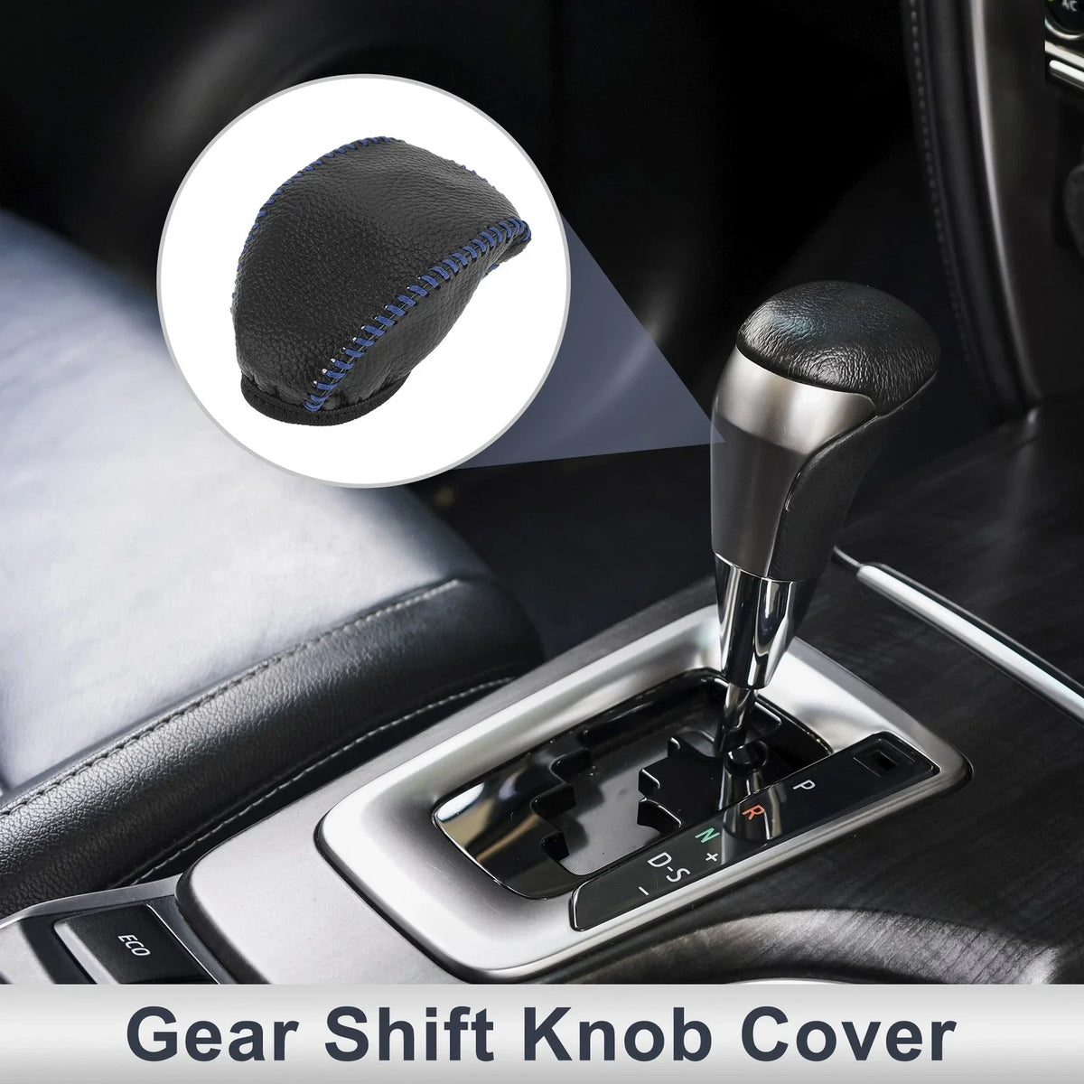 1 Pc Gear Shift Knob Cover for Toyota RAV4 (2019–2024) Pebbled Black Blue