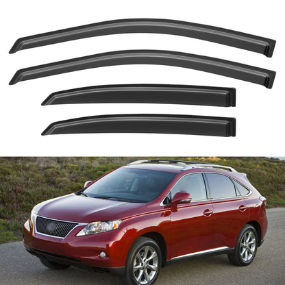 Window Visors Rain Guards for Lexus RX350/RX450h (2010–2015) Dark Smoke