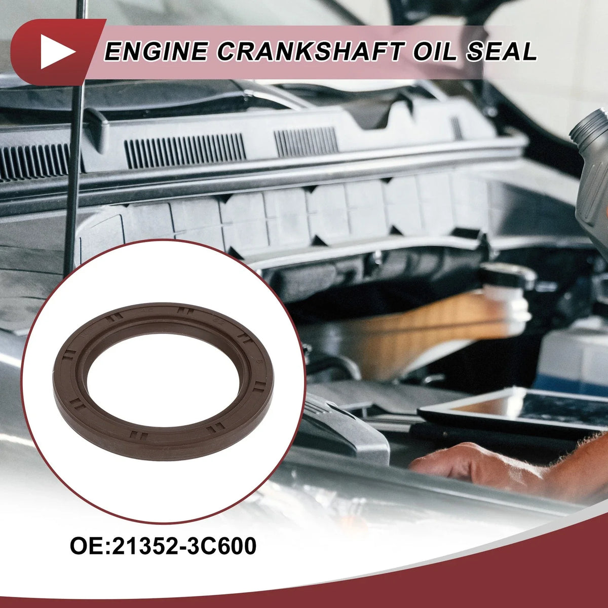 1 Pc Crankshaft Oil Seal for Hyundai Genesis, Kia K900 (No. 21352-3C600)