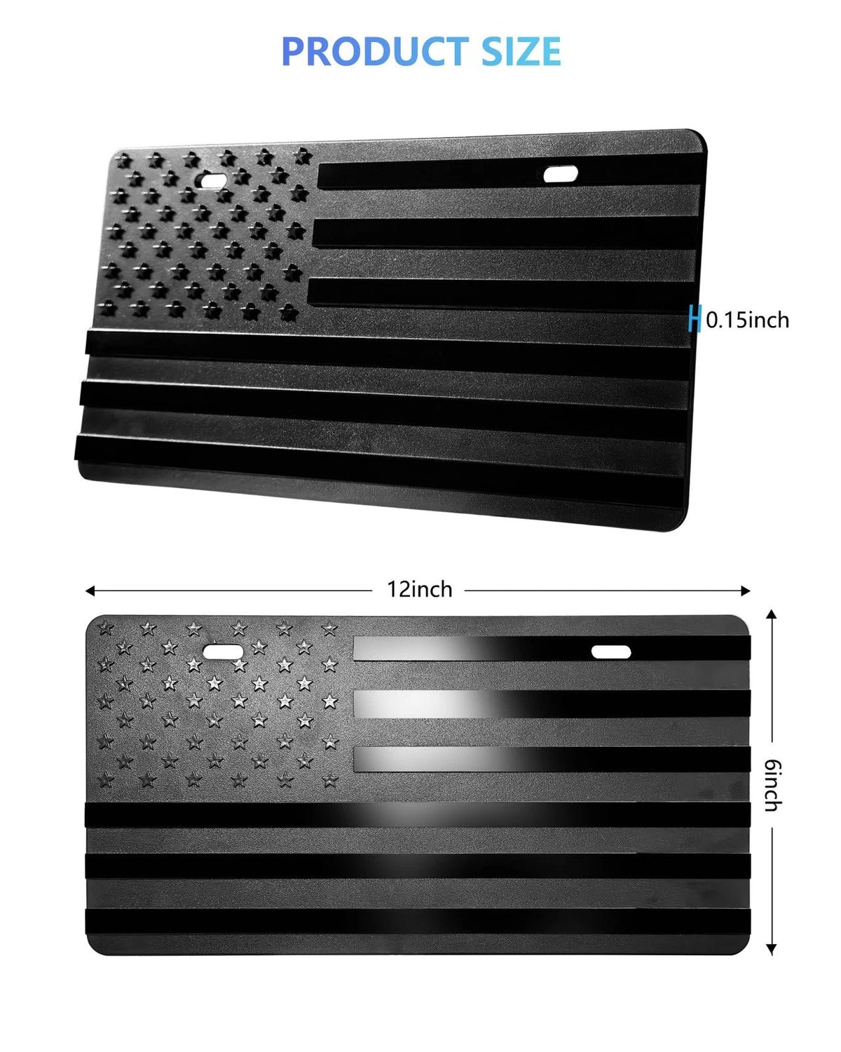 American Flag Front Bumper License Plate for All Vehicles (2010–2023)