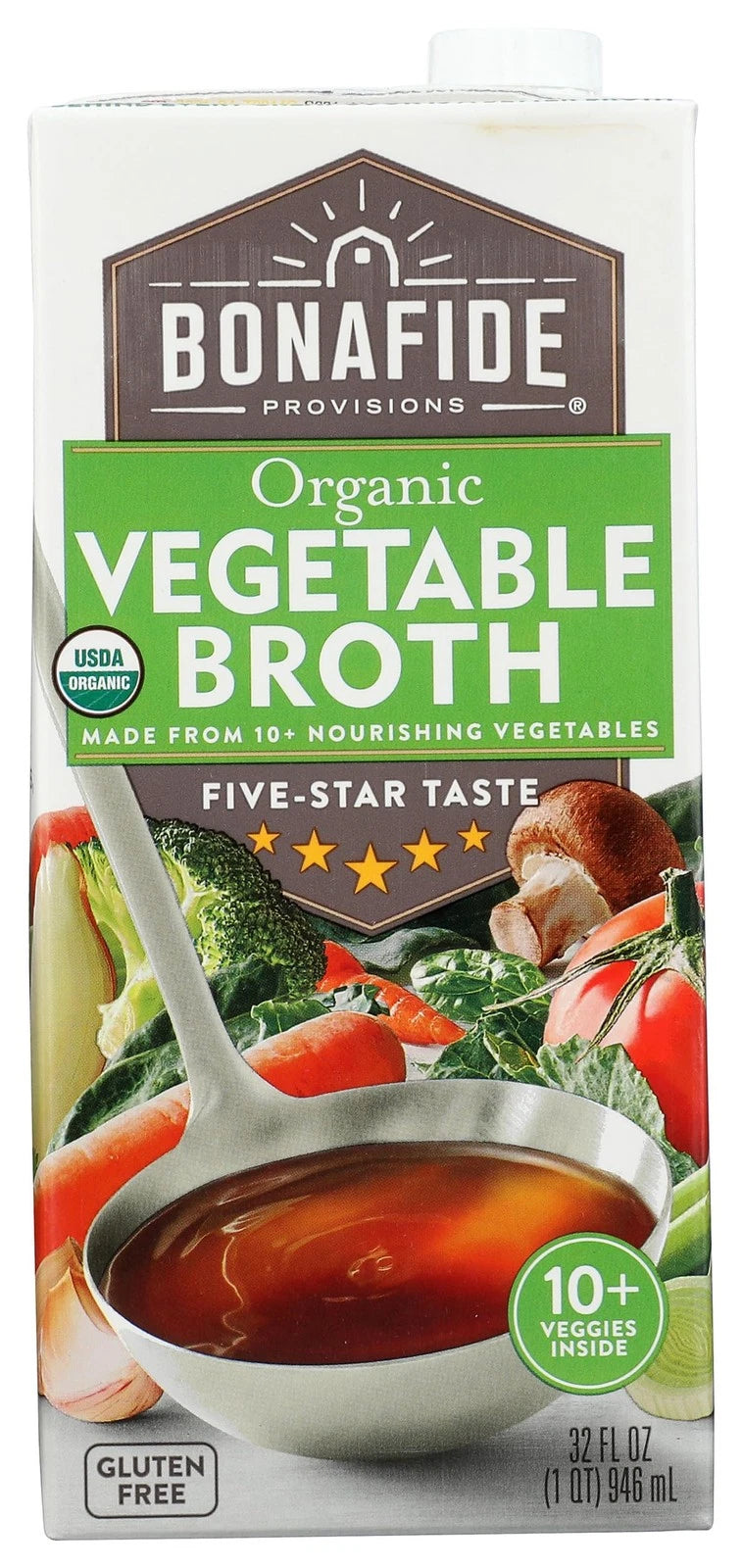 Organic Vegetable Broth for Bonafide Provisions (32 Fl Oz)