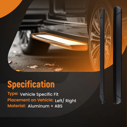Black Side Step Nerf Bars for Acura MDX (2022–2026) 600LB Capacity