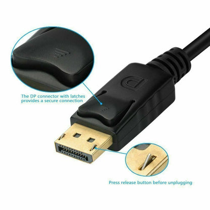 Mini Display Port DP to HDMI DVI VGA Adapter for Macbook Pro (2K)