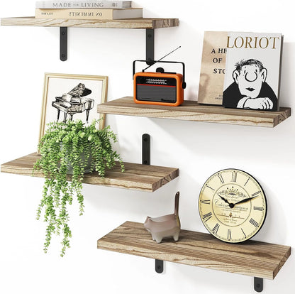 Set of 4 Wall Floating Shelves for Room Decor