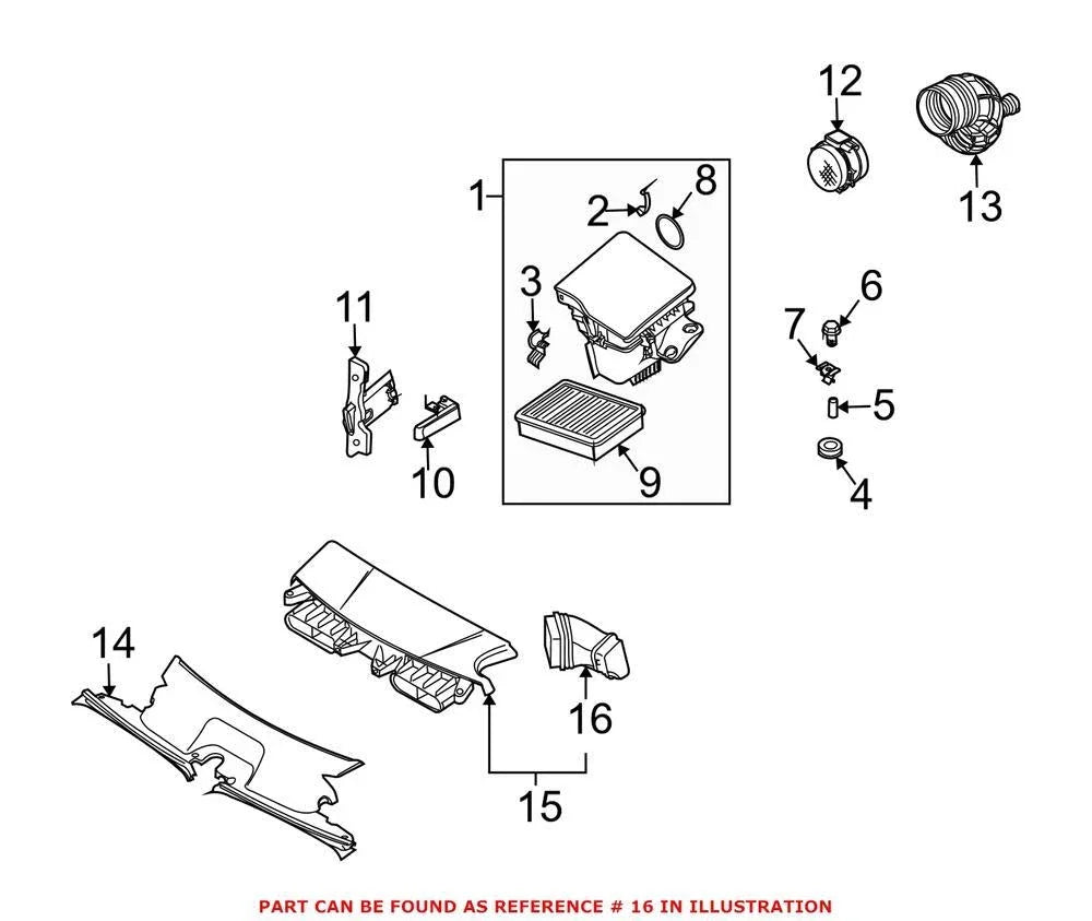 Engine Air Intake Hose for BMW (13713402851)
