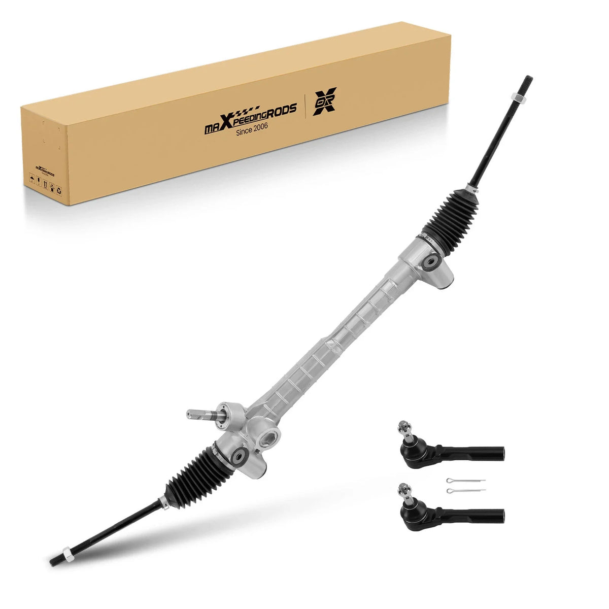 Power Steering Rack and Pinion + Tie Rods for Chevy Malibu G6 Aura (2004–2012)