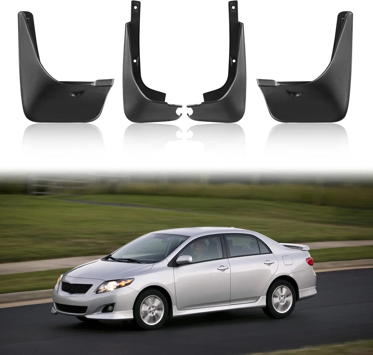 4X Mud Flaps Splash Guards Front Rear for Toyota Corolla (2009–2013)