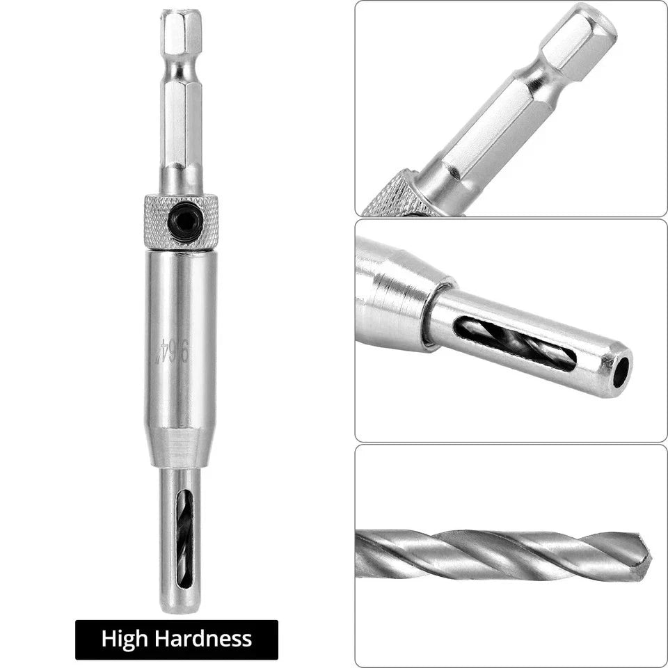 17-Piece Self Centering Drill Bit Set for Cabinets