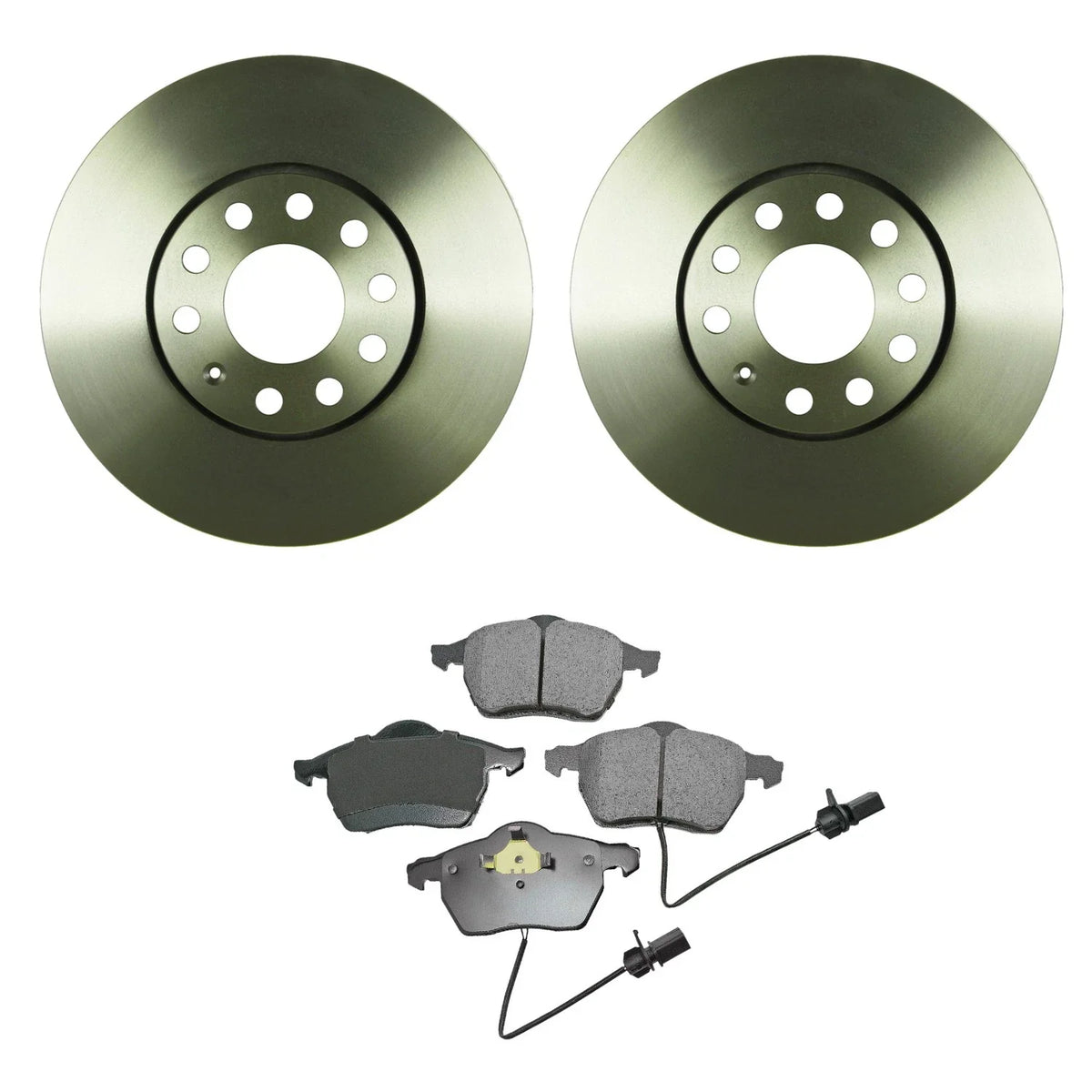 Set of 4 Bosch QuietCast Front Rotors & Akebono EURO Ceramic Pads for A4 A6