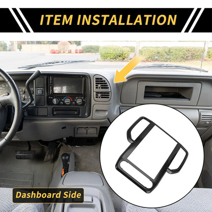Carbon Fiber Pattern Dashboard Air Vent Trim for Ford Ranger (2023–2024)