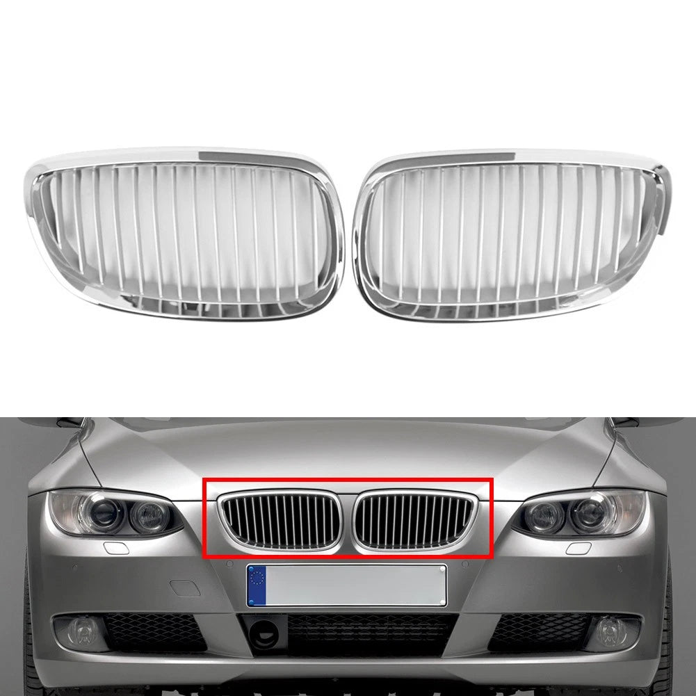 Front Kidney Grille for BMW 3-Series E92 E93 (2006–2010) Chrome Frame