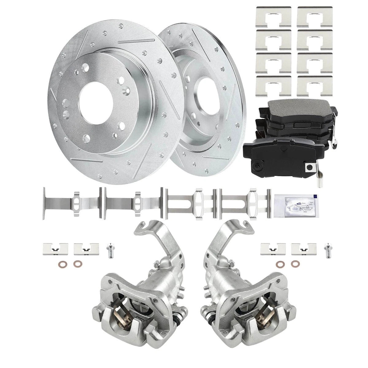 2X Rear Brake Kit with Calipers for Acura TSX Honda Accord (2003–2007) - 18103723, S31315, BR3131502