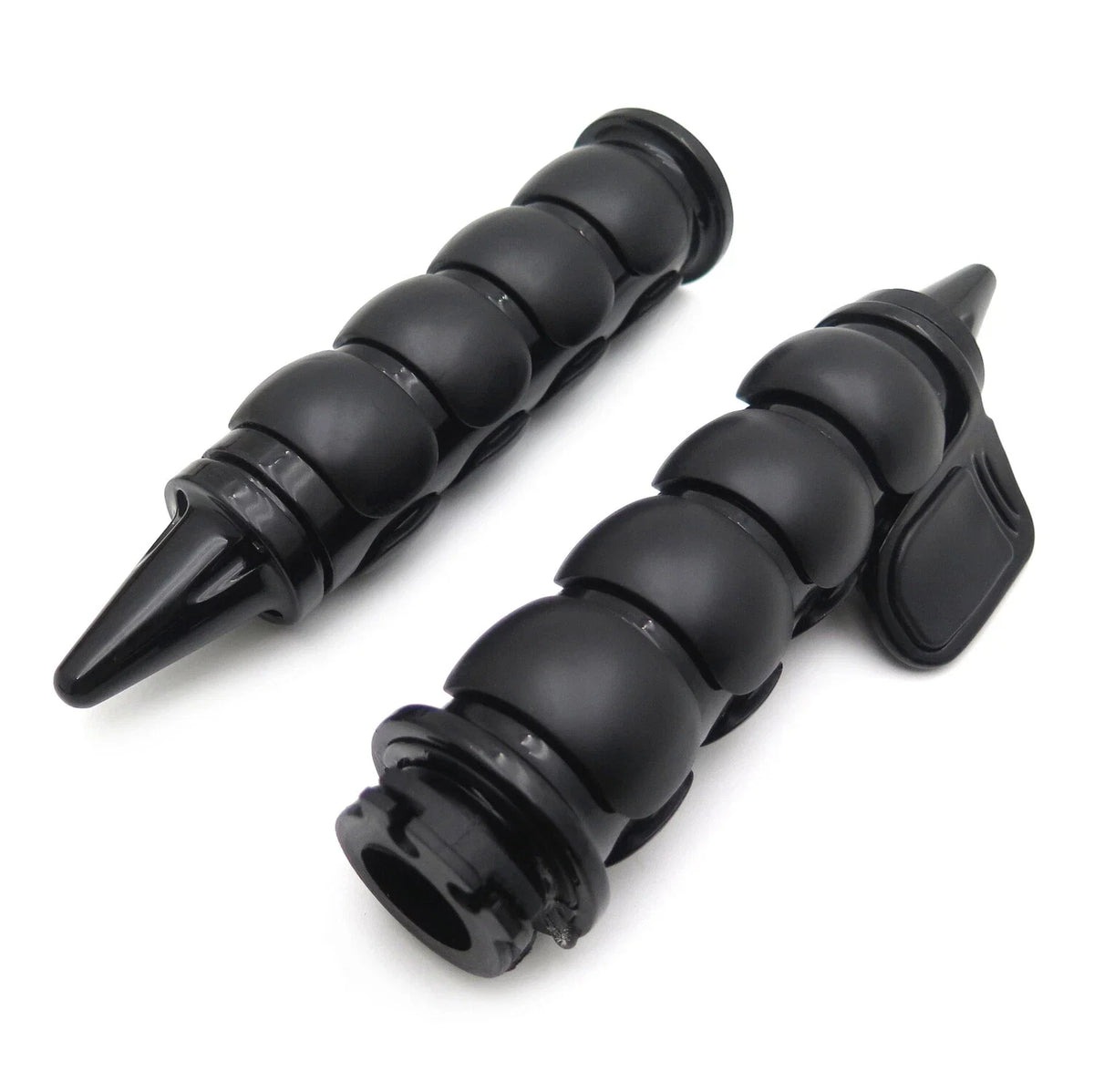 Black Handlebar Hand Grips 25mm Throttle Boss for Harley Touring Sportster