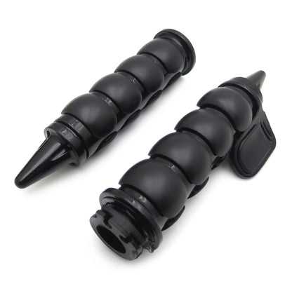 Black Handlebar Hand Grips 25mm Throttle Boss for Harley Touring Sportster
