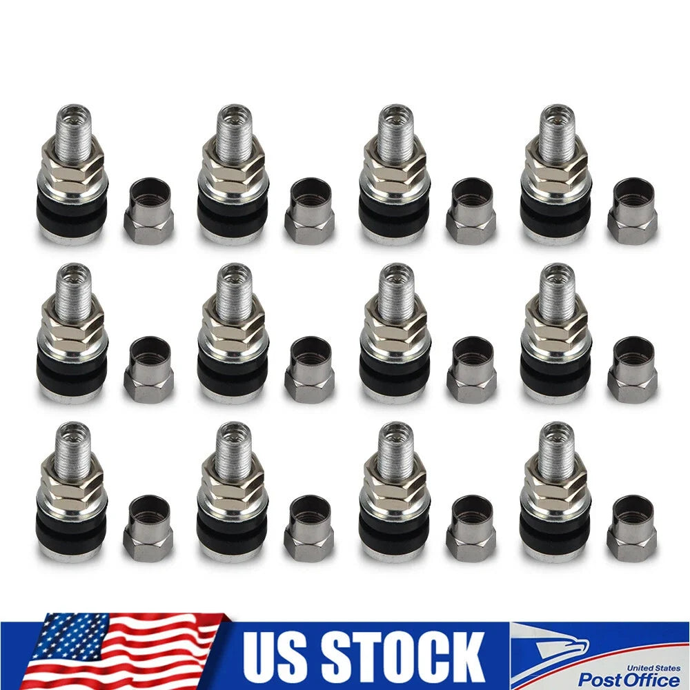 12x TR161 Short Tire Valve Stems for ATV Motorcycles