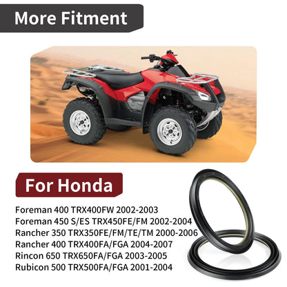 2X Front Brake Drum Dust Seal for Honda Foreman 450 S/ES TRX450FE/FM (2002–2004)