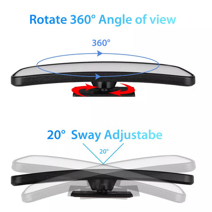 2X Adjustable Blind Spot Rear View Side Mirror 360° Wide Angle for Car Truck SUV
