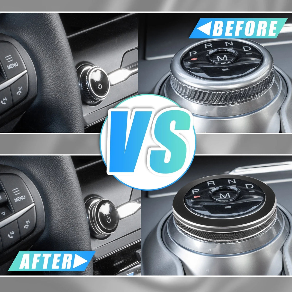 2X PRND Switch Knob Cover for Ford Explorer  Black