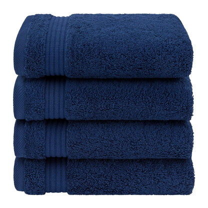 Set of 4 Hand Towels for American Veteran (Navy Blue)