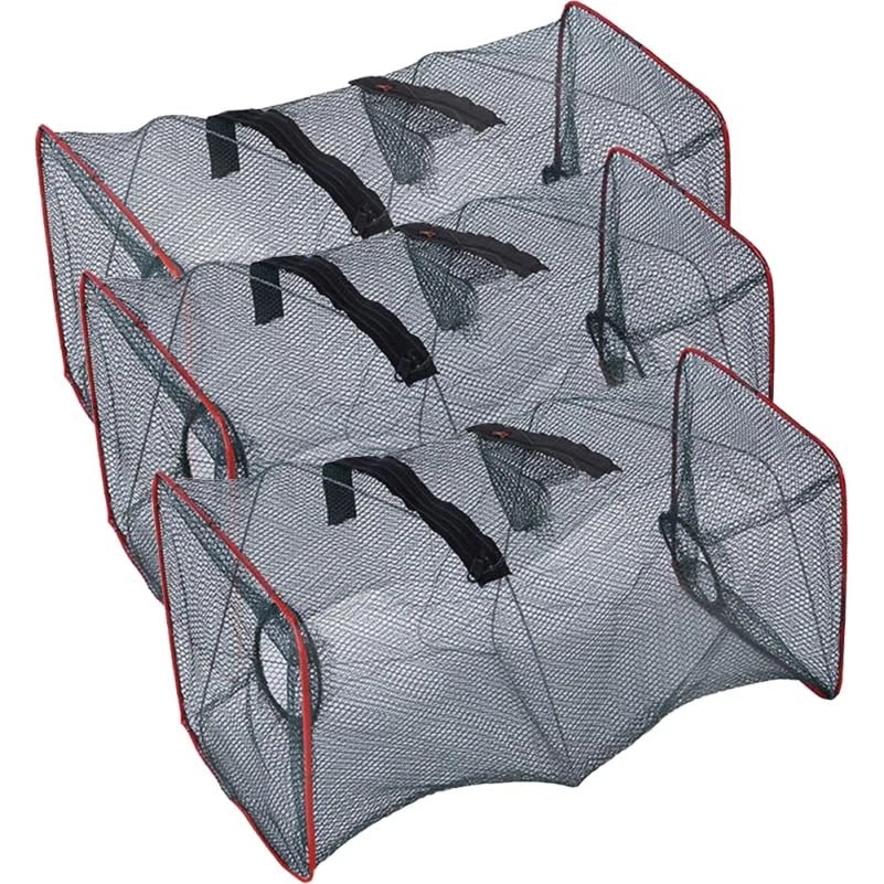 3X Portable Lobster Net for Crab and Shrimp Traps (Collapsible, Foldable)
