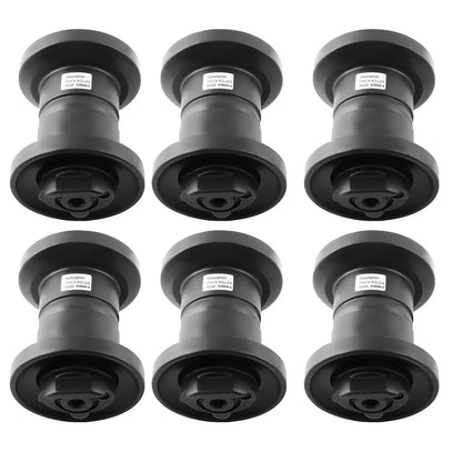 6x Track Bottom Roller for Kubota KX121-3ST KX040-4 (2003–2023) RD148-21700 Black