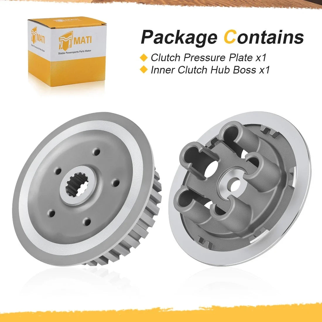 Inner Clutch Hub Boss Pressure Plate Assembly for Yamaha YZ125 YZ125X (2000–2024)