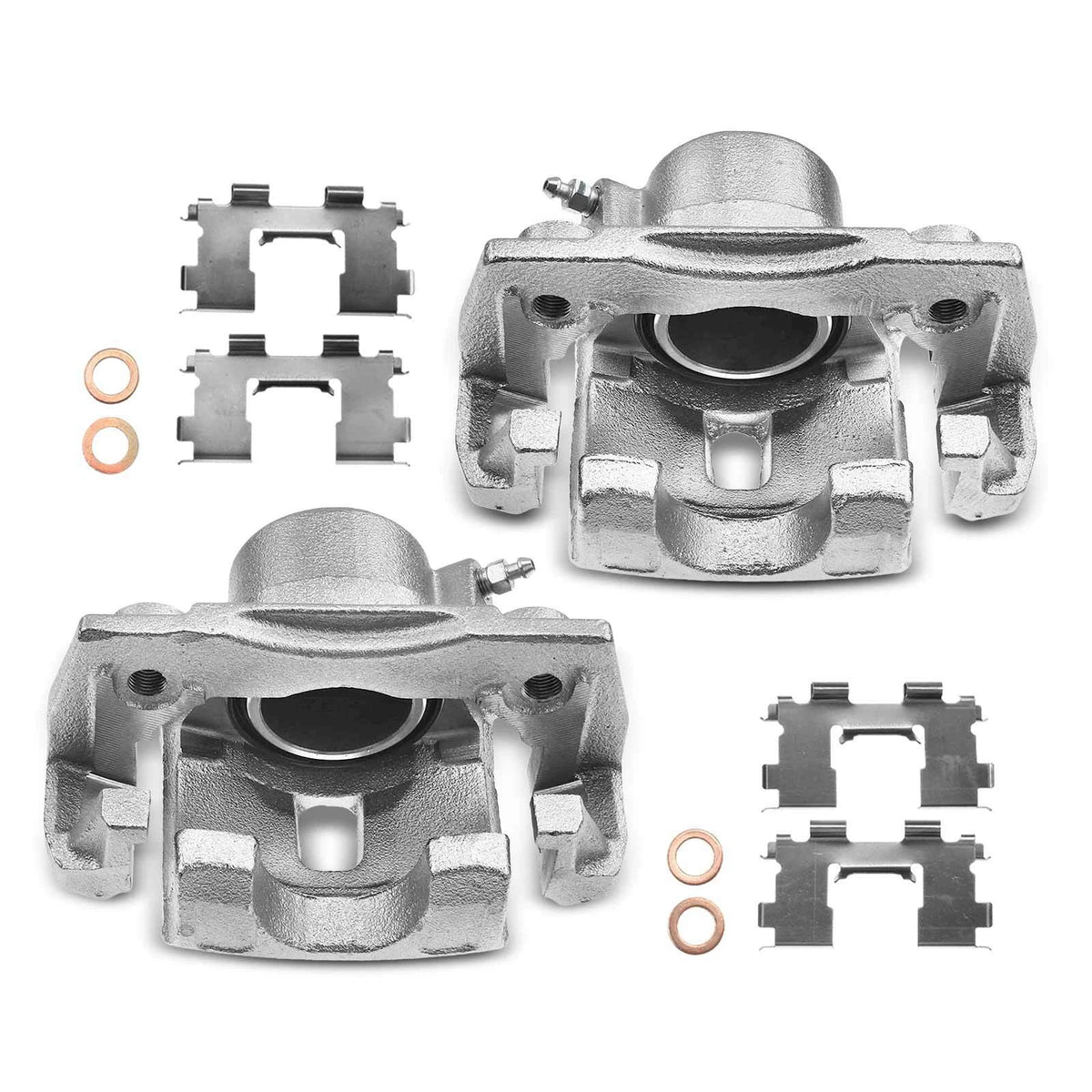 A-Premium Pair Front Brake Calipers w/Bracket for Chevrolet Tracker (1999–2004) - 30021028, 30021027, 5510267D00, 5510167D00