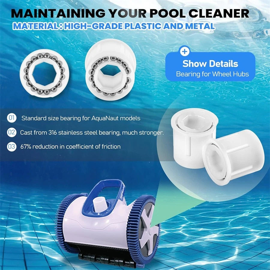 Wheel Bearings Kit for Hayward AquaNaut / Poolvergnuegen Pool Cleaner
