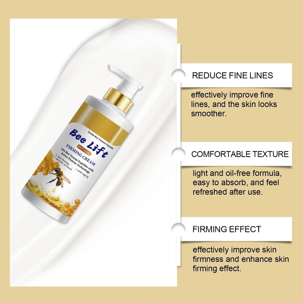 2Pcs Bee Venom Skin Firming Cream for Anti-Aging (No Part Numbers)