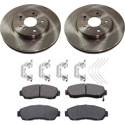 Front Brake Rotor and Pad Kit for Honda CR-V, Acura RDX, Crosstour