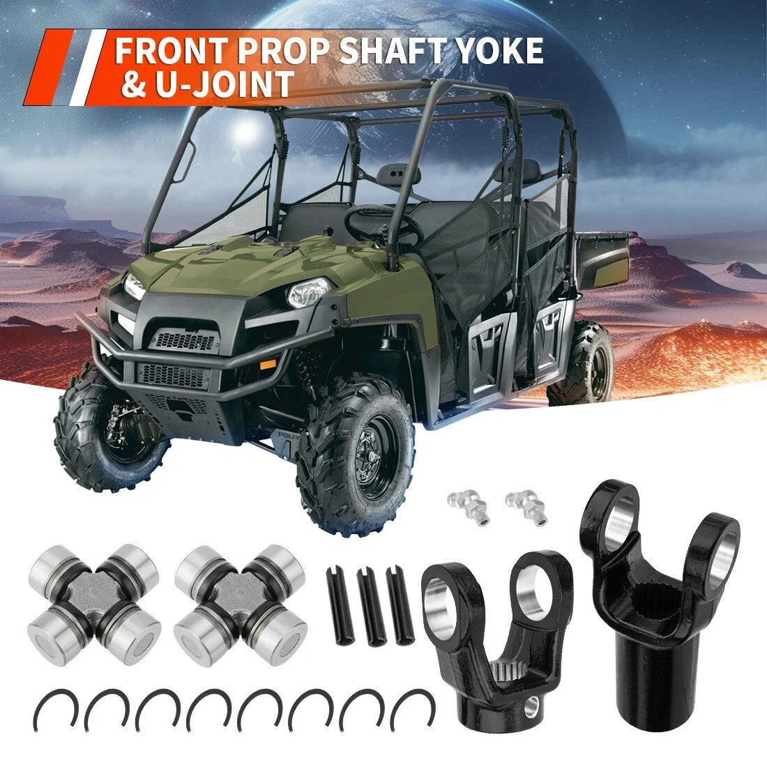 Front Prop Shaft Yoke & U-Joint Set for Polaris RZR XP 1000 (2014–2020)