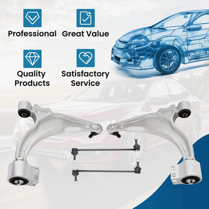Set of 2 Front Lower Control Arms Sway Bar Links for Buick Verano Cruze (2012–2017)