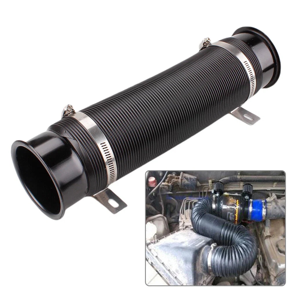 3" Flexible Cold Air Intake Hose Filter Pipe Kit for Universal Fit (All Years)