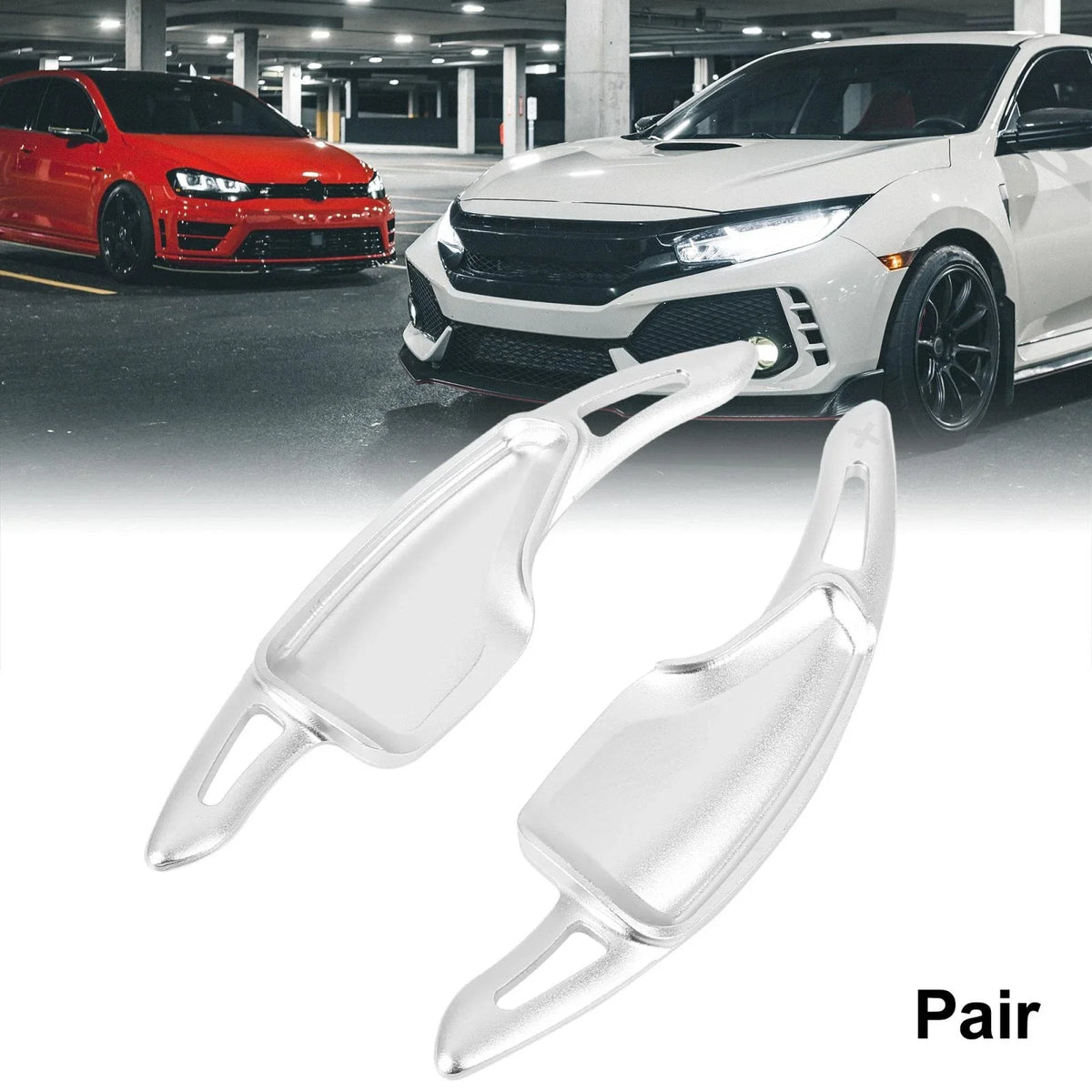 Pair Shift Paddle Shifter for Chevrolet Camaro (2016–2019) - Silver Tone