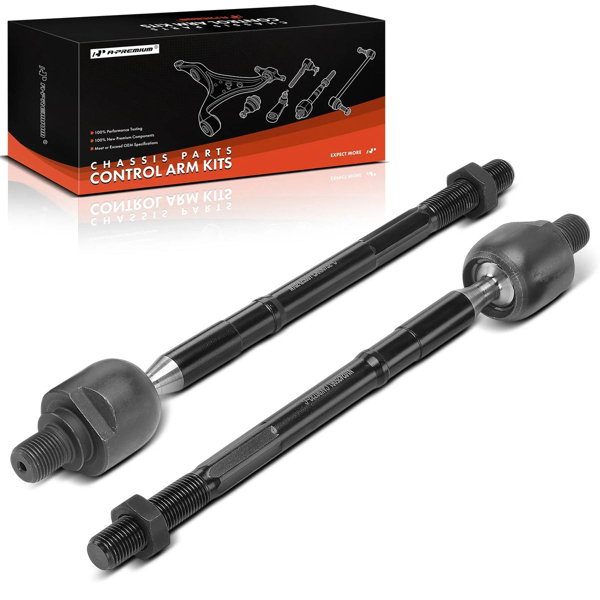 2X Front Inner Side Tie Rod End for Hyundai Genesis (2009–2014) 577243M000, EV801086