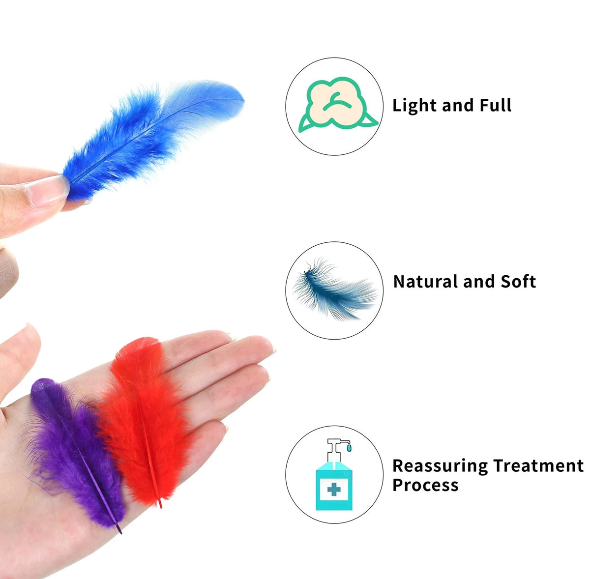 300pcs Colorful Craft Rooster Feathers for Soarer