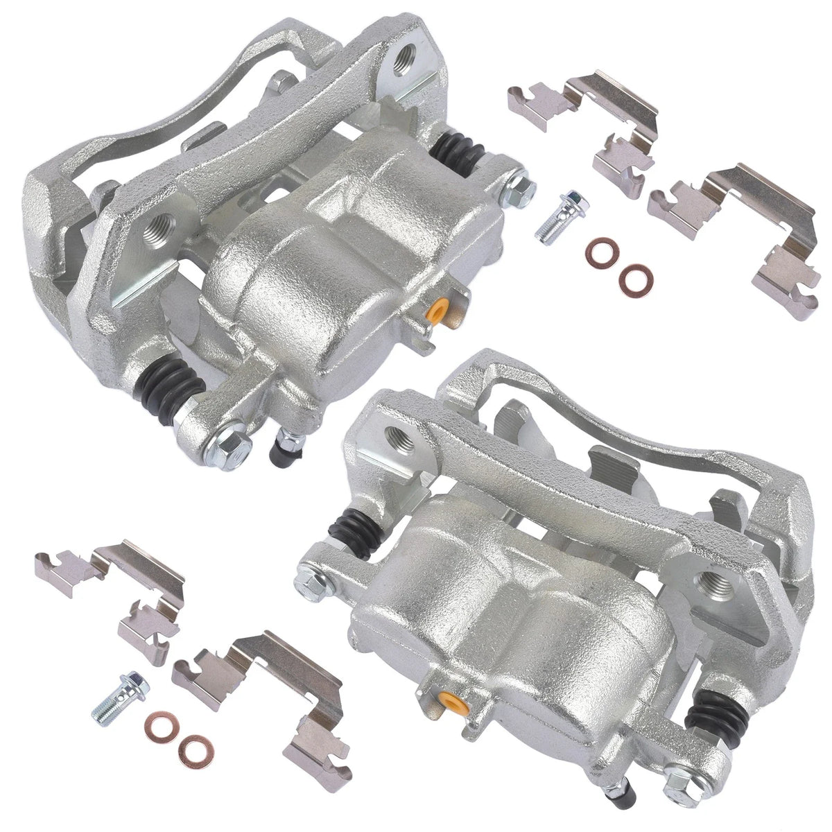 Set of 2 Front Disc Brake Calipers with Brackets for Honda