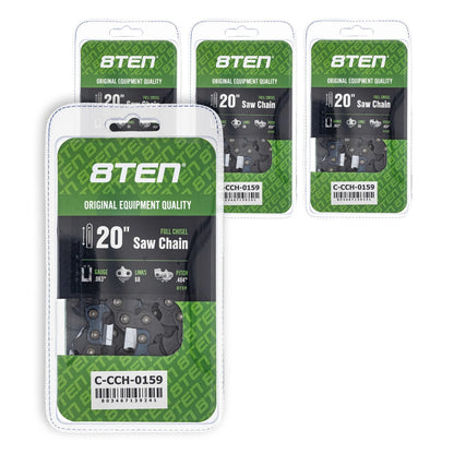 4-Pack Chainsaw Chain 20 Inch .063 .404 68DL for Stihl MS 064 660 056 088 084