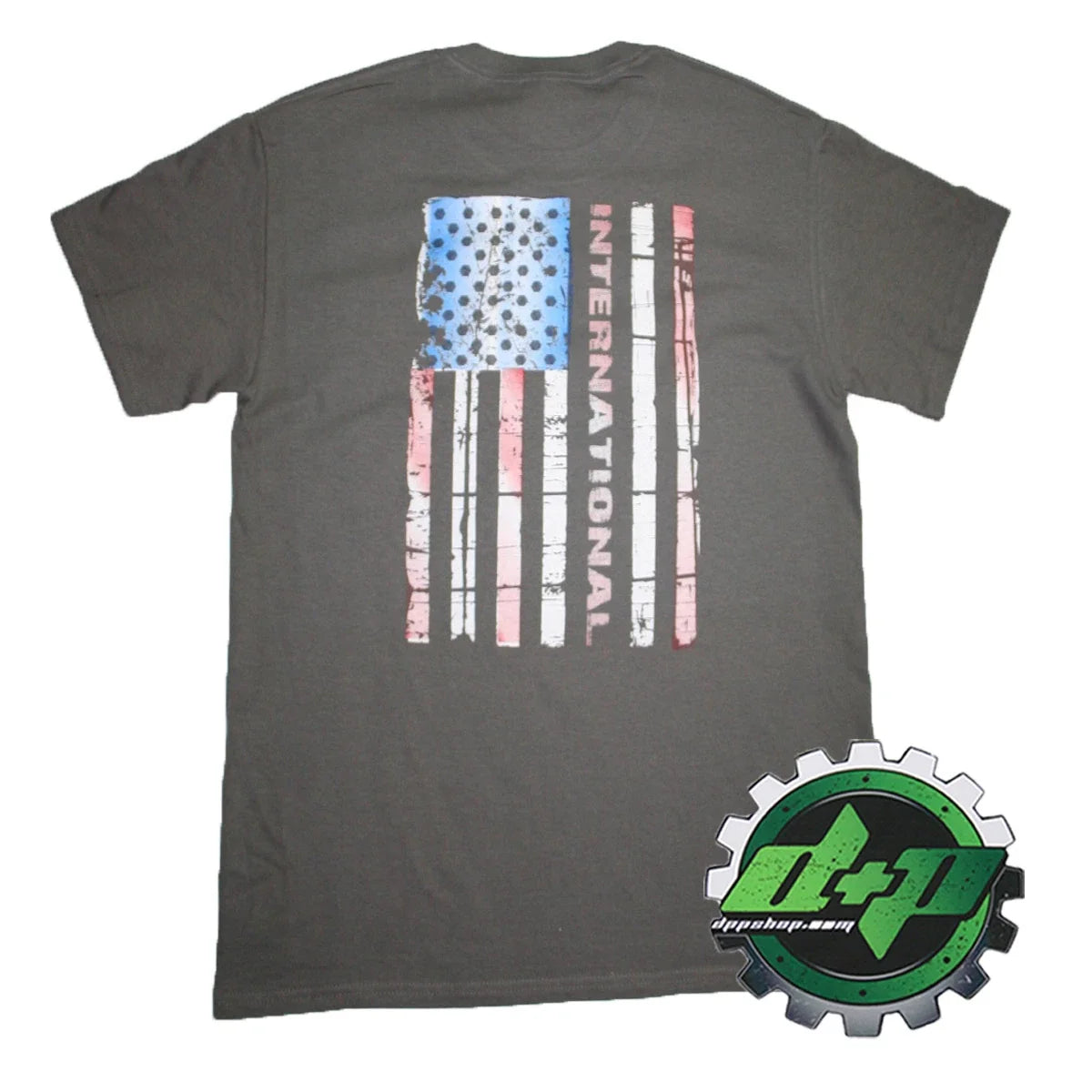 International T-Shirt for Semi Truck (Diesel, Short Sleeve, Grey)
